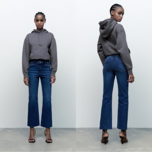 NWT Zara Z1975 High Rise Mini Flare Jeans - Picture 3 of 15